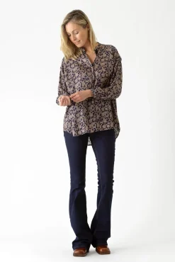 Floral Paisley Blue Darcy Shirt