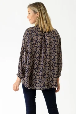 Floral Paisley Blue Darcy Shirt