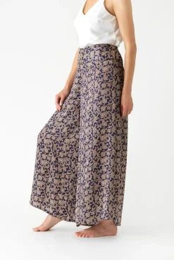 Floral Paisley Blue Palazzo Pant