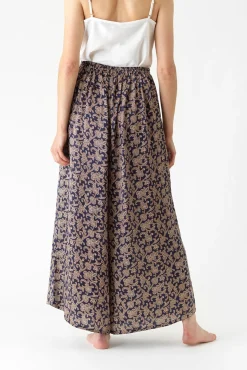 Floral Paisley Blue Palazzo Pant