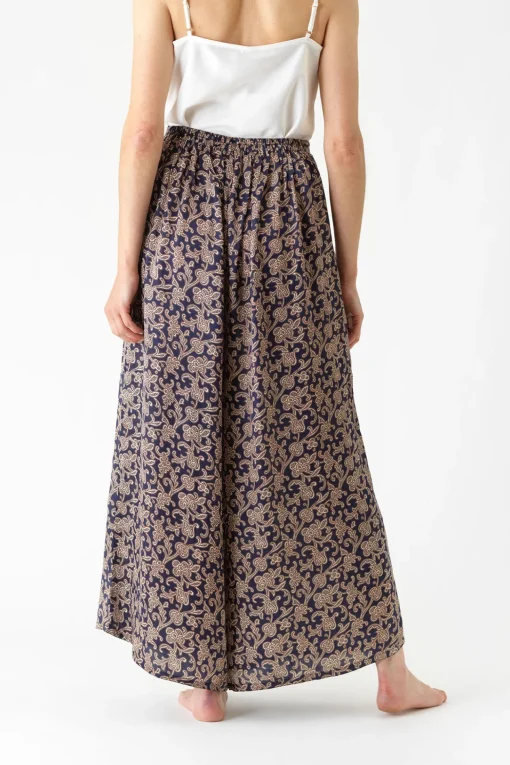 Floral Paisley Blue Palazzo Pant