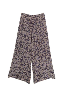 Floral Paisley Blue Palazzo Pant