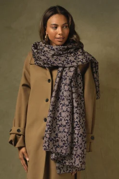 Floral Paisley Blue Scarf