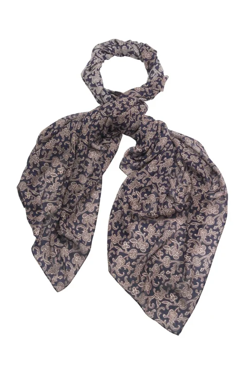 Floral Paisley Blue Scarf
