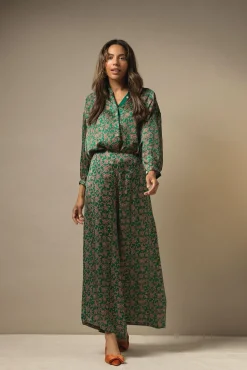 Floral Paisley Green Darcy Shirt