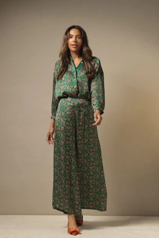 Floral Paisley Green Darcy Shirt