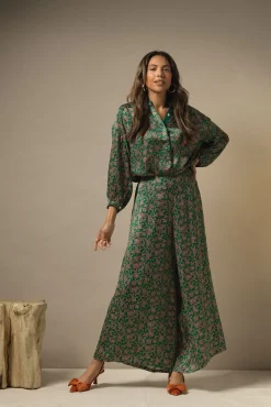 Floral Paisley Green Darcy Shirt