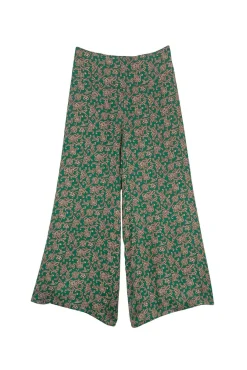 Floral Paisley Green Palazzo Pant