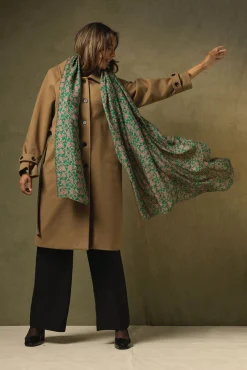 Floral Paisley Green Scarf