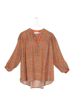 Floral Paisley Orange Darcy Shirt