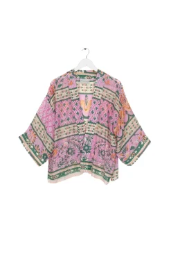 Folk Flowers Pink Kimono
