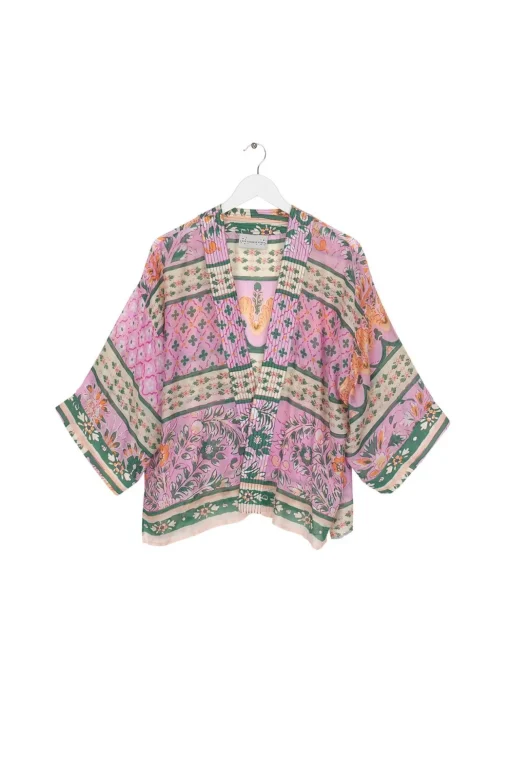Folk Flowers Pink Kimono