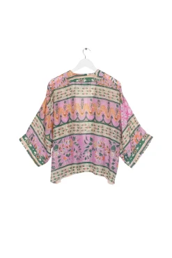 Folk Flowers Pink Kimono