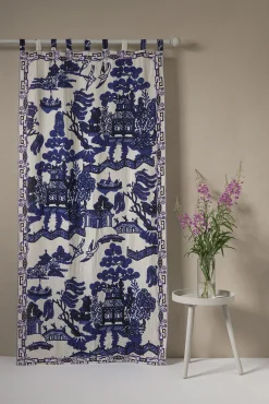 Giant Willow Blue Linen Panel
