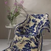 Giant Willow Blue Velvet Throw