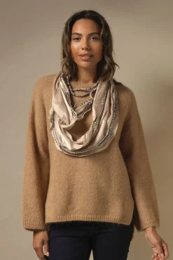 Indian Heritage Beige Necklace Scarf