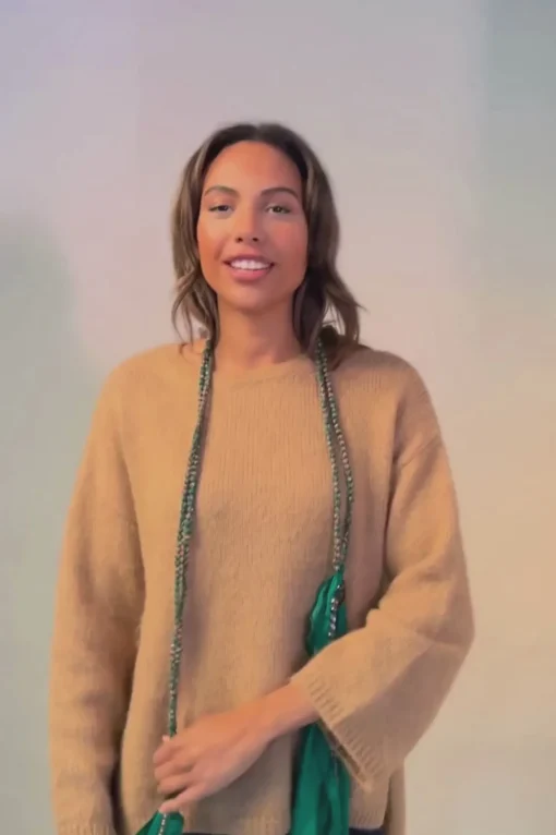 Indian Heritage Green Necklace Scarf