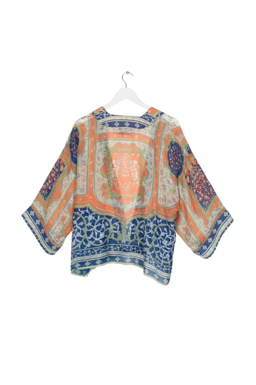 Indian Summer Blue Kimono
