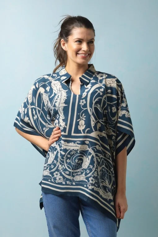 Jaipur Blue Tunic Top