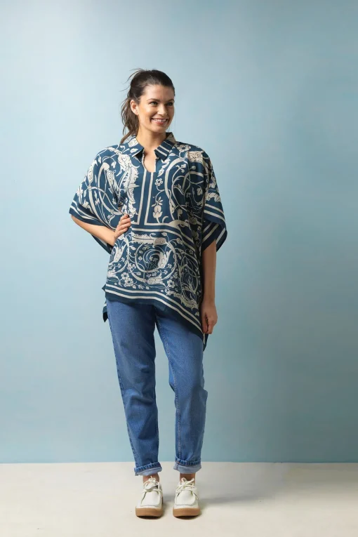 Jaipur Blue Tunic Top