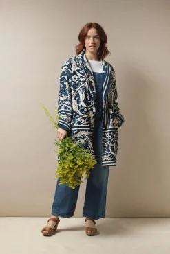 Jaipur Blue Velvet Boyfriend Jacket
