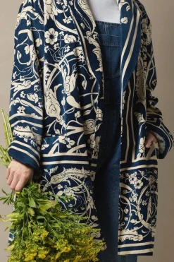 Jaipur Blue Velvet Boyfriend Jacket