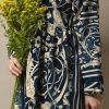 Jaipur Blue Velvet Duster Coat