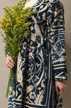 Jaipur Blue Velvet Duster Coat