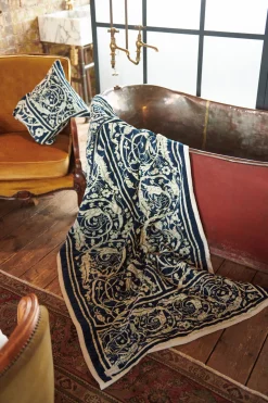 Jaipur Blue Velvet Throw
