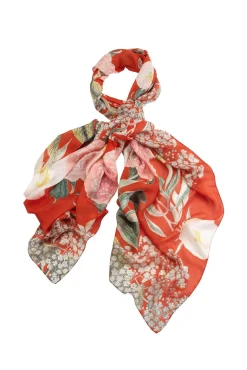 Kew Elderflower Red Scarf