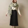 Kew Etched Floral Fern Scarf