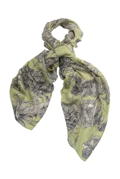 Kew Etched Floral Fern Scarf