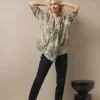 Kew Etched Floral Stone Rachel Top