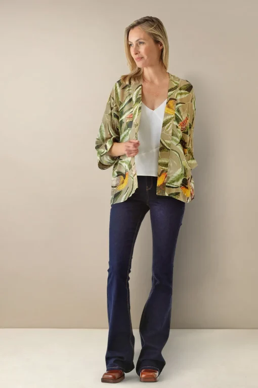 Kew Evergreen Stone Kimono