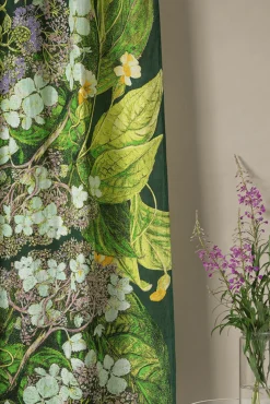 Kew Hydrangea Lime Linen Panel