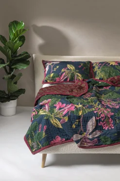Kew Magnolia Blue Bedspread