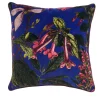 Kew Magnolia Purple Velvet Square Cushion