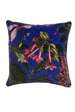 Kew Magnolia Purple Velvet Square Cushion