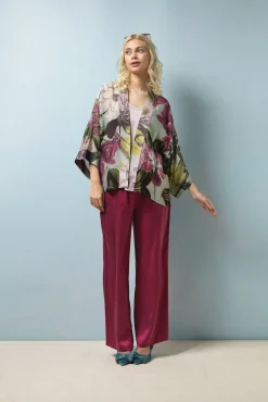 Kew Protea Duck Egg Kimono