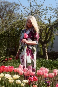 Kew Protea Duck Egg Rachel Dress