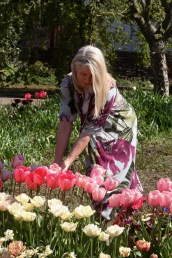 Kew Protea Duck Egg Rachel Dress
