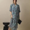 Marbled Blue Rachel Dress