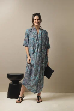 Marbled Blue Rachel Dress