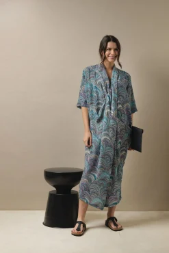Marbled Blue Rachel Dress