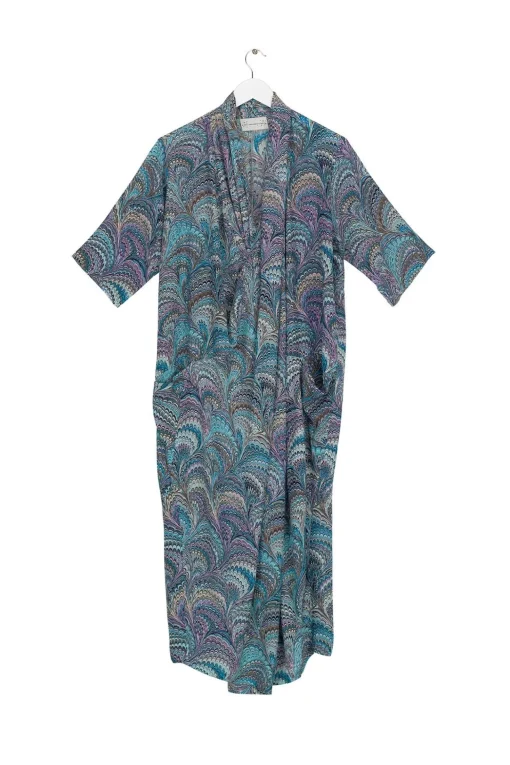 Marbled Blue Rachel Dress