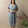 Marbled Blue Shift Dress