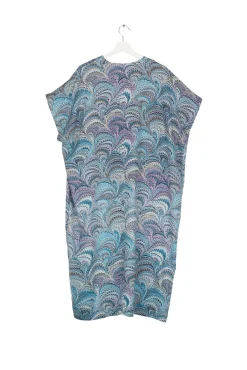 Marbled Blue Shift Dress