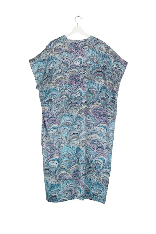 Marbled Blue Shift Dress
