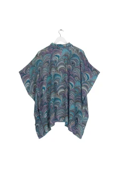 Marbled Blue Tunic Top