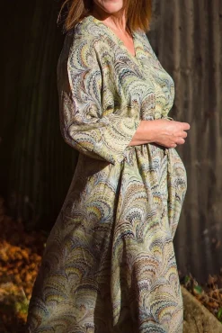 Marbled Green Abbi Dress